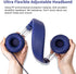 Kids Headphones Wired for School with Microphone, Lightweight Foldable for School Age Kids with in-Line Control (Blue)