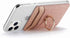 Card Holder Sleeve with Kickstand Ring for Women - 2 Pieces RFID Credit Wallet Glitter Stick On Back Grip (Pink + Gold)