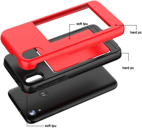 iPhone X/XS Protective Wallet Case with Card Holder and Credit Card Slot (Black)