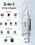 uni 3.0 SD/SDHC/SDXC/MMC, SD Card Reader, High-Speed USB C to Micro SD Card Adapter USB Dual Slots, Memory Card Reader