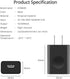 USB Wall Charger, FONKEN 5V 2A Power Adapter Universal Travel Charger USB Plug Compatible with iPhone, iPad, Google