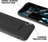 LAUDTEC iPhone XR Case Compatible, Silicone Kickstand with Hand Strap, Flexible Soft Liquid Silicone Stand Case - Black