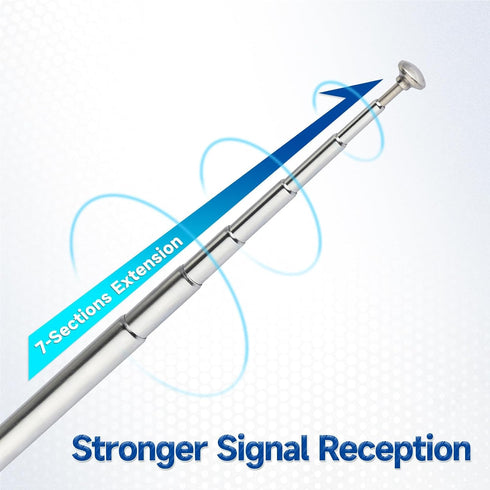 SZSAUTO 20-1300MHz 7 (2-Pack) Counter Police Radio Scanner Antenna BNC Male Section Telescopic Handheld Ham CB Antenna