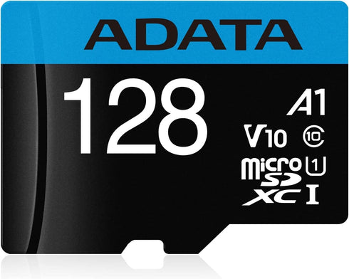 ADATA Premier 128GB MicroSDHC/SDXC UHS-I Class 10 V10 A1 Memory Card with Adapter