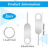 Apojgitn 2Pack Universal Sim Card Tray Removal Tool, SD Removal Opening Tool with A Key Ring Ring Compatible with Most