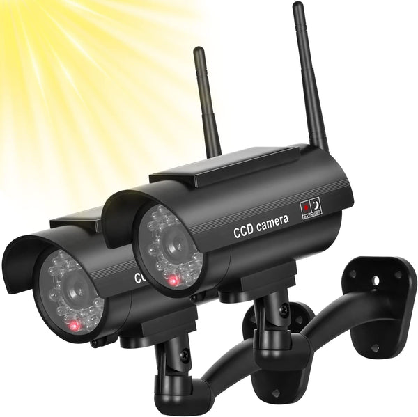 BNT Solar Powered Fake Security Camera, Bullet Dummy Security Camera Simulated Surveillance System