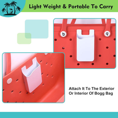 Phone Holder For Bogg Bag, ABS Hard Plastic Compatible with XL Size Bogg Bag Accessories, Universal Phone Case Holder -