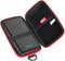 Hermitshell Hard Travel Case for Ekrist/LanLuk Portable Charger Power Bank 25800mAh (Black + Red Zipper)