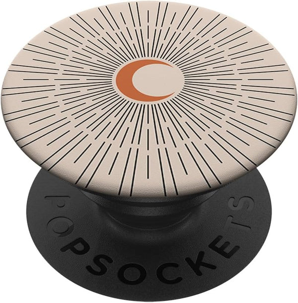Minimal Boho Aesthetic PopSockets Standard PopGrip - Shining Crescent Moon
