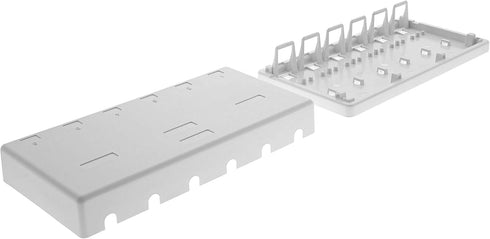 Networx Keystone Jack Surface Mount Boxes, 6 Port, White