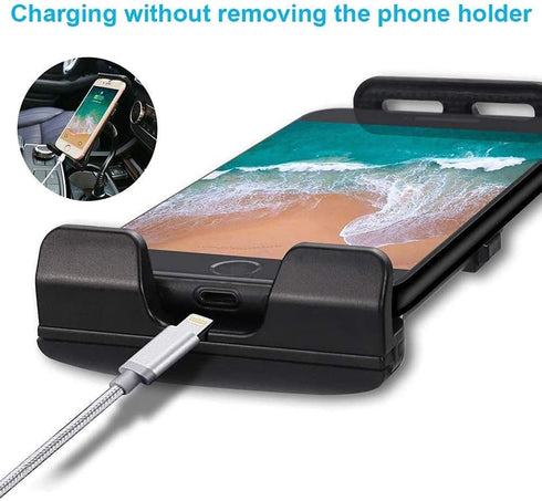 Universal 2 in 1 Car Cup Holder Tablet Mount - Upgraded 9" Long Neck iPad Holder for All Cellphones/Tablets up to 12.9"