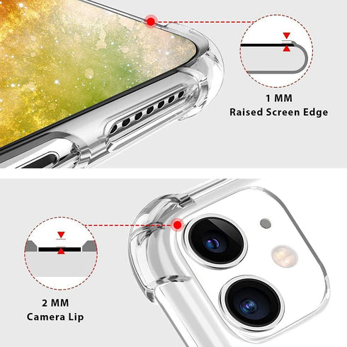 YESPURE for iPhone 11 Case - Clear Neck Hanging Adjustable Lanyard Crossbody Phone Cover for Women Girls