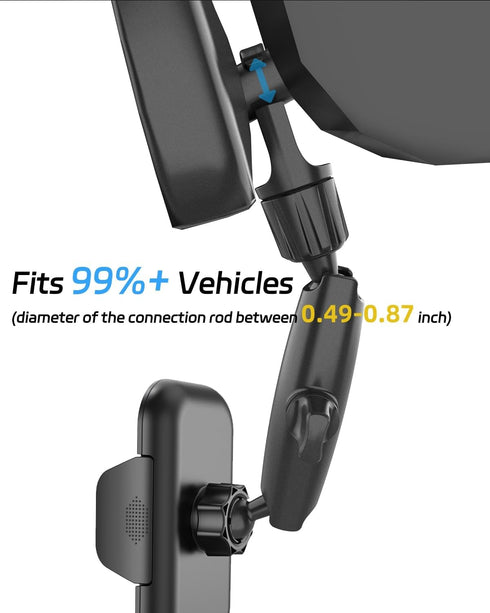 Oceavity 2026 360 Upgraded Rear View Mirror Phone Holders for Your Car, Multi-Directional Dual Rotatable Adjustment