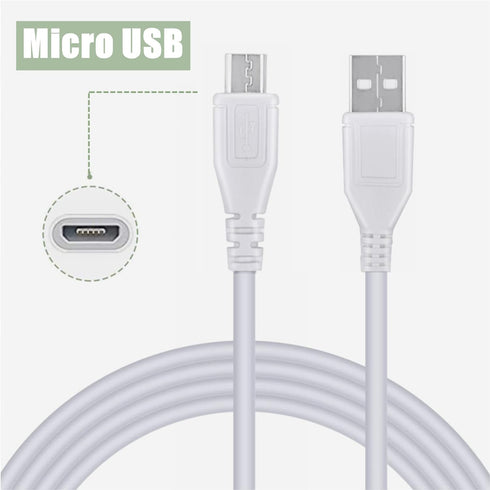 CJP-Geek 5ft S-100 White Micro USB Power Charging Cord Cable Lead Replacement for Sound Oasis White Noise Machine