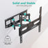 WALI Full Motion TV Wall Mount for 32-70 inch Flat Curved TV, Swivel Extension Tilting Bracket