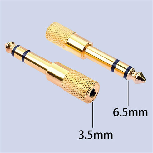 Headphone Adapter 6.35mm Male to 3.5mm Female Stereo Audio Aux Adapter, 2 Pack for Guitar Amplifier and Headphones