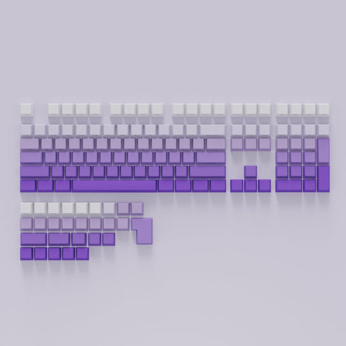Side Printed Keycap Set, Gradient 136 Key Double Shot Shine Through Custom Keycaps for OEM Cherry MX Mechanical
