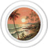 PopSockets MagSafe PopGrip for iPhone Tropical Sunset Palm Tree Beach Waves Ocean