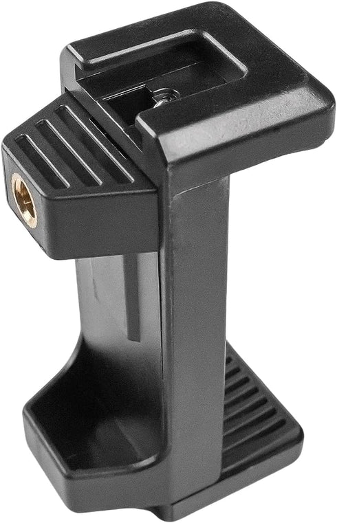 ISHEJS 360 Hot Shoe Phone Mount for Camera, Ball Head Adapter with Phone Clamp - Rotatable Smartphone Holder