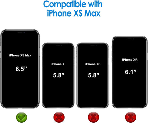 JETech Case for iPhone Xs Max 6.5-Inch, Non-Yellowing Shockproof Bumper Cover, Anti-Scratch Clear Back