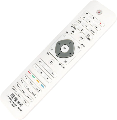 New Universal Replaced Remote for Philips Smart 3D LCD LED TV Models 40PFL7007, 55PFL7007, 46PFL7007K/12, and more
