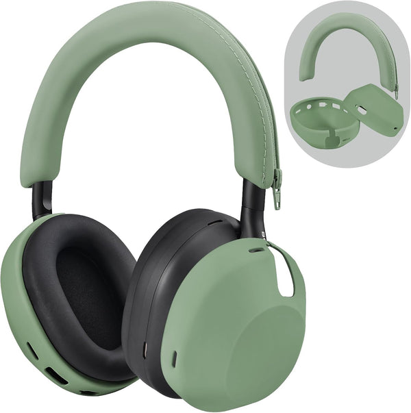 Cactus Green Silicone Case for Sony WH-1000XM5 Wireless Headphones - Protective Cover for Sony XM5