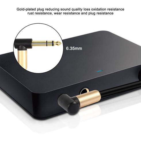XMSJSIY 6.35mm TRS Pigtail Cable, 1/4 inch Stereo Male Plug to Bare Wire Adapter for Speaker Amplifier Microphone