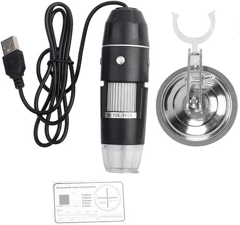 Marhynchus USB Microscope Camera, 0X-500X, Environmental Protection Matte Pattern Induction Dimming Digital Microscope