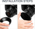 52mm Wide Angle Lens Hood, Universal Metal Sunshade with Centre Pinch Lens Cap for Canon Nikon Sony Pentax Olympus Fuji