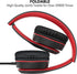 RORSOU K5 Kids Headphones with Microphone for shchool, Volume Limiter 85/94dB, Foldable Stereo Tangle-Free 3.5mm Jack Wired Cord On-Ear Headphones for Children/Boys/Girls/Kindle/Tablet/MP3/4 (Black)