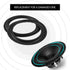 Socobeta 2pcs 8 inches Speaker Rubber Perforated Subwoofer Surround Rings Replacement Parts for Speaker Repair or DIY