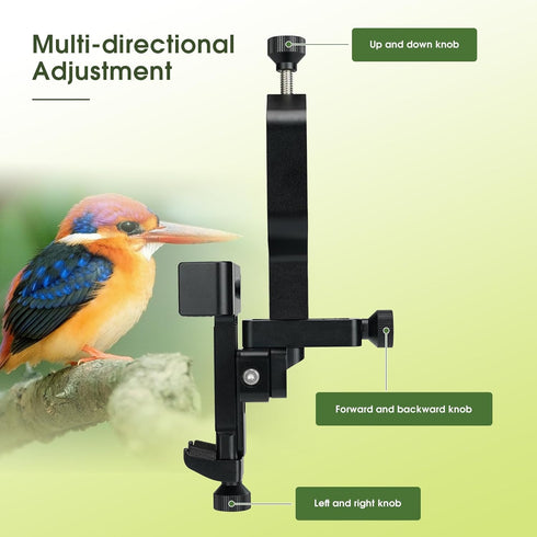 SVBONY SV214 Pro 3-Axis Universal Smartphone Adapter, Digiscoping Adapter with Remote Control for Spotting Scope Capture
