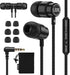 UliX Rider Wired Earbuds, In-Ear Headphones with Microphone, Anti-Tangle Cable, for iPhone, iPad, Samsung