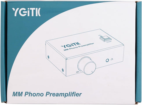 MM 3.5mm 12V 1A Phono Preamp for Turntable, Mini Stereo Phono Preamplifier with Volume Control, Low Noise Operation