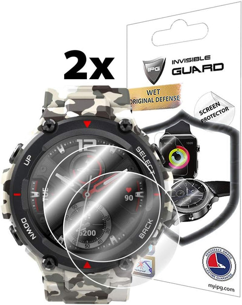 IPG Hydrogel Screen Protector for Amazfit T-Rex Smart Watch (2 Units) - Anti Scratch Guard