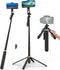 Free Fashion Selfie Stick Quadpod, 71" Phone Stand,Cell Phone Tripod with Wireless Remote, iPhone