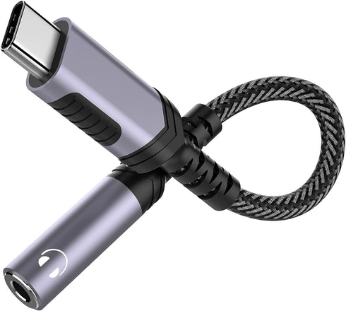USB C to 3.5mm Audio Headphones Adapter for Samsung Galaxy S24 S23 Ultra S22 Plus S21 S20, Type C to Aux Dongle for