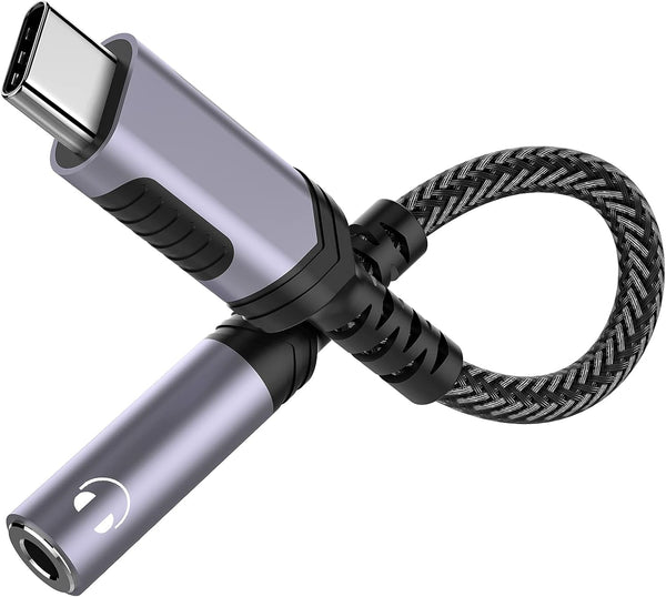 USB C to 3.5mm Audio Headphones Adapter for Samsung Galaxy S24 S23 Ultra S22 Plus S21 S20, Type C to Aux Dongle for