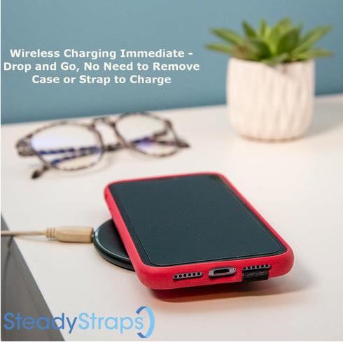 SteadyStraps Full-Hand Elastic Phone Strap/Grip, for Comfort & Convenience, Multi-Position Adjustable with Easy On/Off