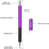 Mixoo 2 in 1 Stylus Pens for Touch Screens - High Sensitivity Disc & Fiber Tip for iPad, iPhone, Tablets (Dark Violet)