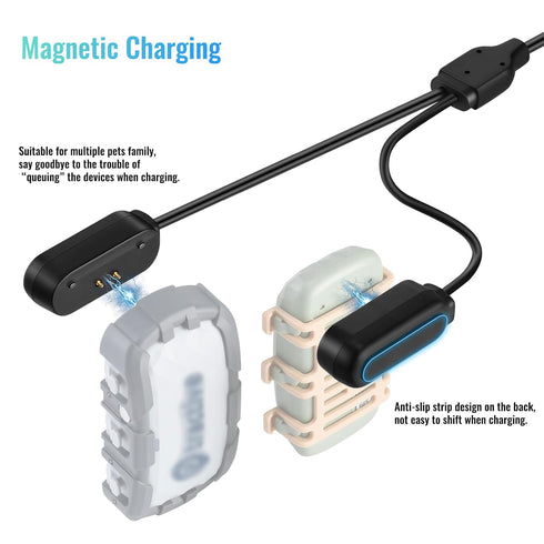 Gltire 2-in-1 Portable Magnetic Quick Charge Cable | Anti-Lost Heavy-Duty | Replacement for Tractive Dog GPS Tracker |