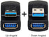 xiwai Up & Down Angled USB 3.0 Adapter, A Male to Female Extension 180 Degree, 5Gbps