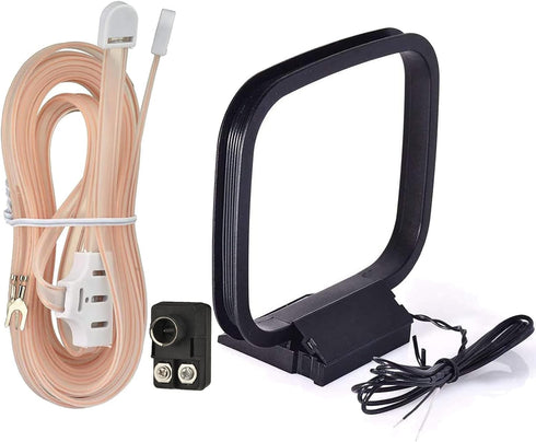 BINGFU AM Loop Dipole 2 Pin Bare Wire Antenna with F-Type Balun 300-75