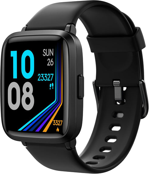 Smart Watch Touchscreen Fitness Tracker with Heart Rate & SpO2 Monitor, 5ATM Waterproof for iPhone and Android