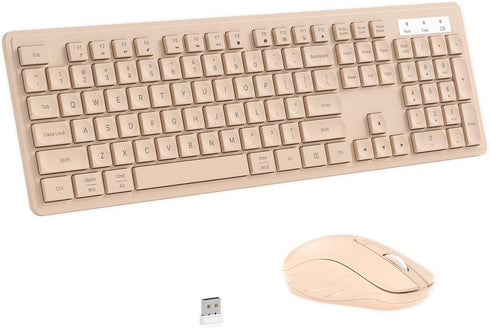 Links9+ Wireless Keyboard and Mouse, 2.4GHz Cordless Keyboard Mouse Combo, Optical Mouse, Plug