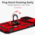 SunStory iPhone 15 Plus Case, Red with HD Screen Protector, Slide Camera Cover & Rotated Ring Kickstand, Military-Grade