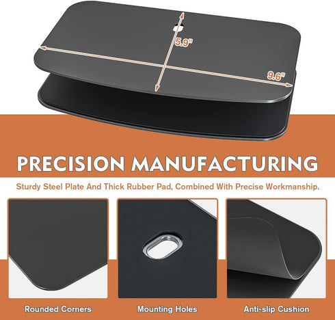 Hemudu HD05B-001 Monitor Mount Reinforcement Plate for Thin, Glass and Other Fragile Tabletop, Universal Steel Bracket