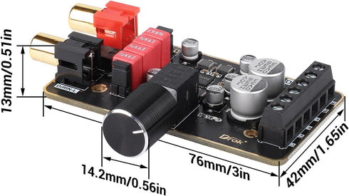 DROK 12V Amplifier Board, 15W+15W Dual Channel Audio Amplifier, PAM8620 Digital Stereo Amp Module