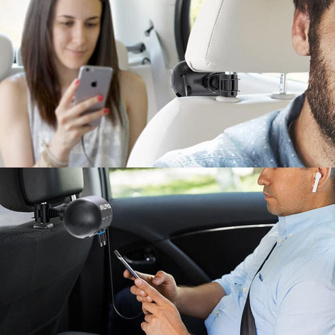 OHLPRO 3-in-1 Backseat Car Charging Station, 36W Fast Charger for All Phones, Ideal for Rideshare