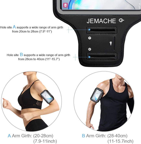 Galaxy Note 10+, 9, 8 Armband, JEMACHE Gym Run Workout Water Resistant Arm Band Case for Samsung Galaxy Note